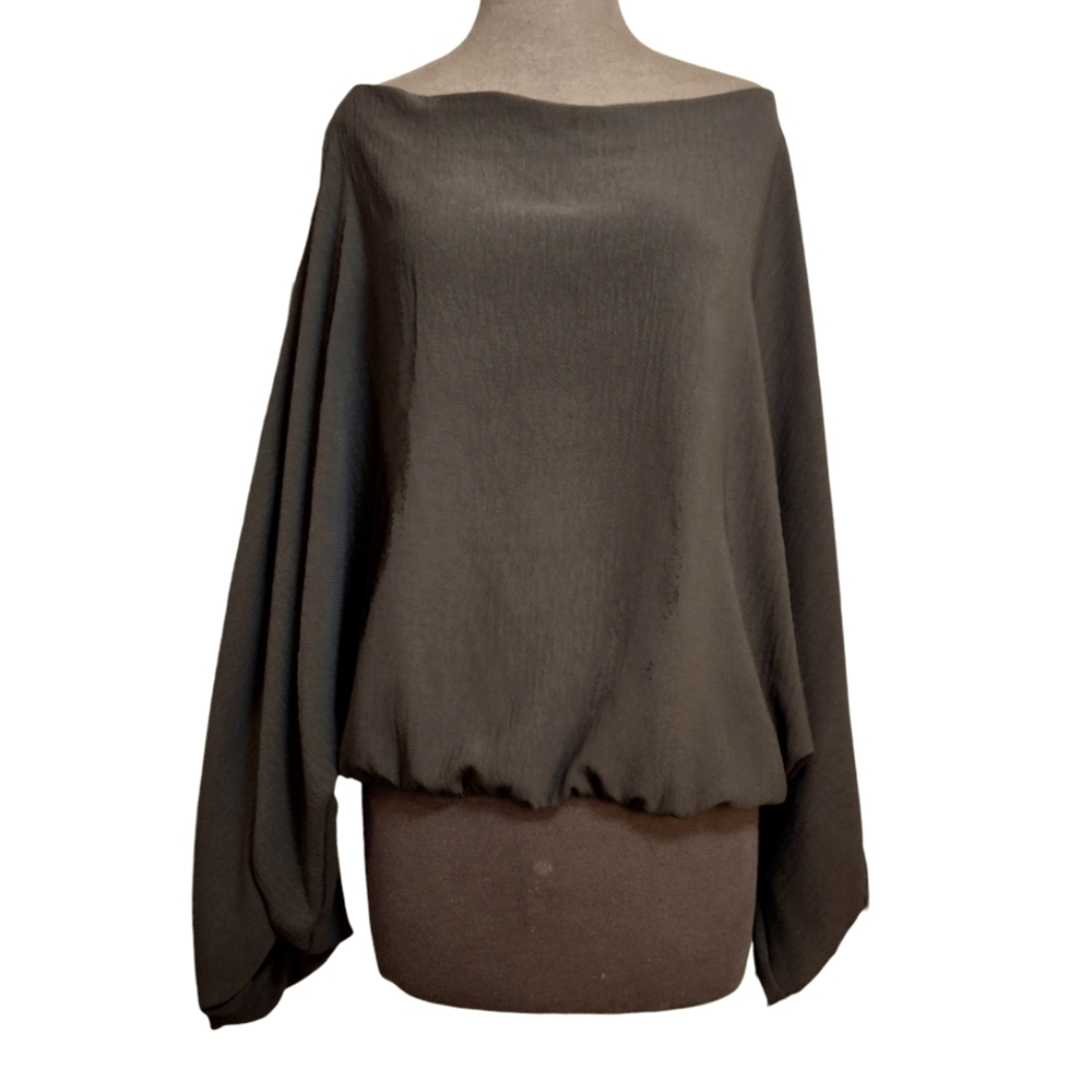 Chic Off-the-Shoulder Sweater in Deep Brown